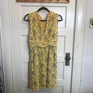 Anthropologie Tracy Reese yellow and blue dress